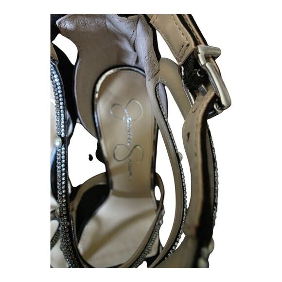 JESSICA SIMPSON Janya Caged Rhinestone Dress Sandals - Size 10 - Picture 7 of 8
